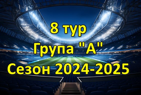 Результати матчів 8 туру Чемпіонату області. Група “А”. Сезон 2024-2025