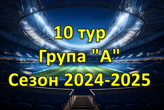 Результати матчів 10 туру Чемпіонату області. Група “А”. Сезон 2024-2025
