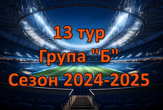 Результати матчів 13 туру Чемпіонату області. Група “Б”. Сезон 2024-2025