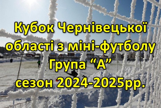 Результати матчів 1/8 фіналу Кубку області з міні-футболу. Група “А”. Сезон 2024-2025