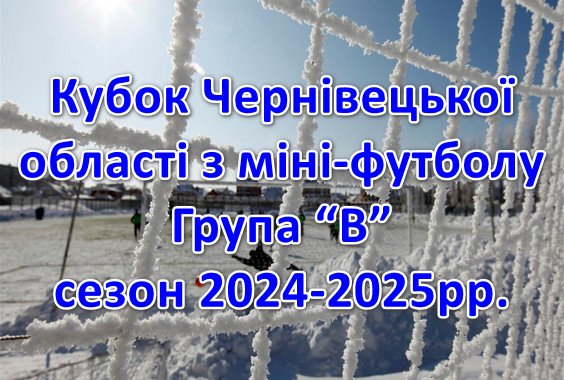 Результати матчів попереднього етапу та 1/4 фіналу Кубку області з міні-футболу. Група “В”. Сезон 2024-2025