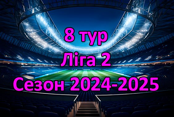 Результати матчів 8 туру Чемпіонату області. Ліга “2”. Сезон 2024-2025