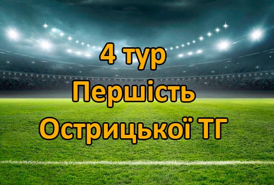Результати 4 туру Першості Острицької ТГ. Сезон 2026