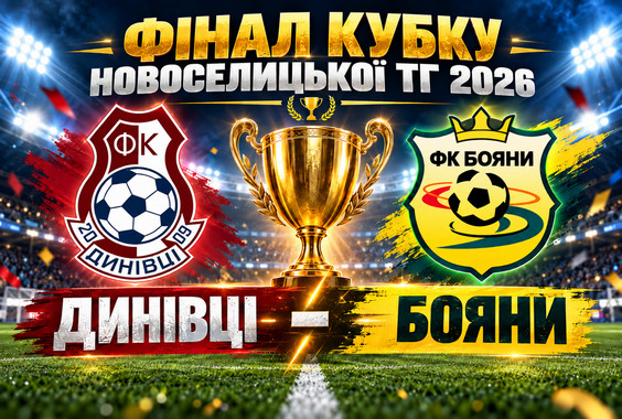 Результат фінального матчу Кубку Новоселицької ТГ. Сезон 2026